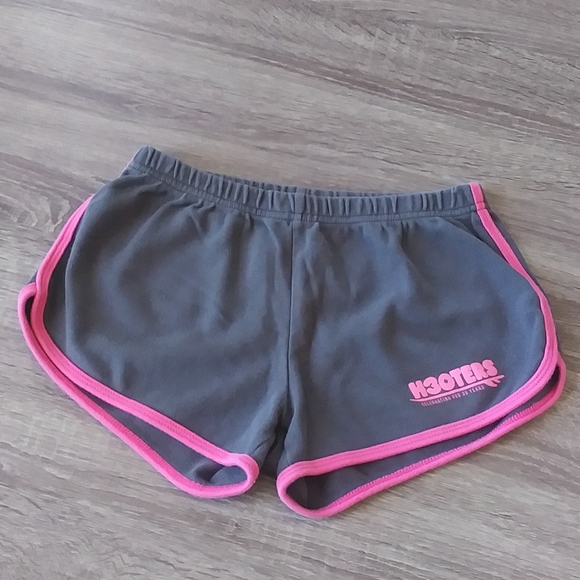Grey and pink American Apparel Hooters shorts